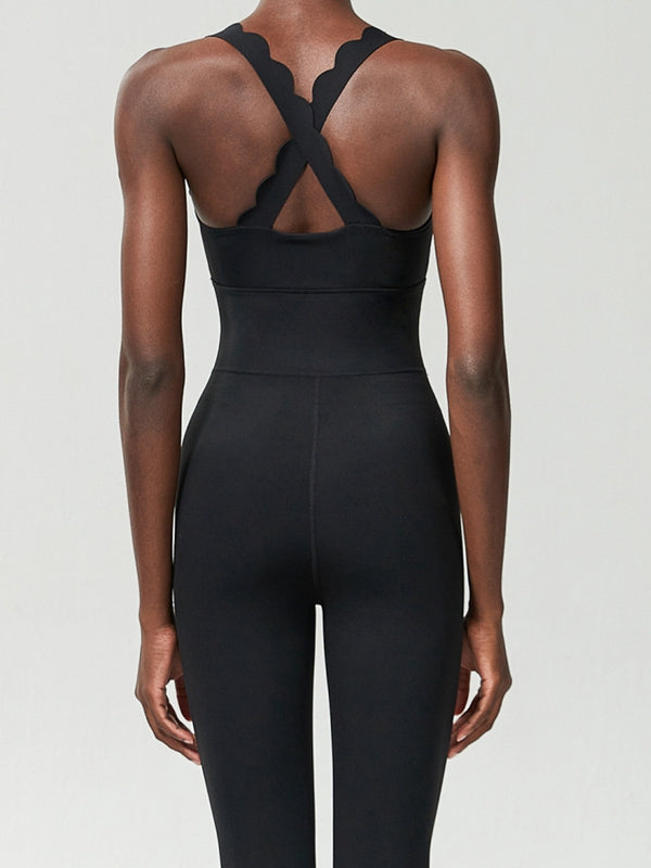 BUYCO Female Cloud Edge Cross Back Jumpsuit