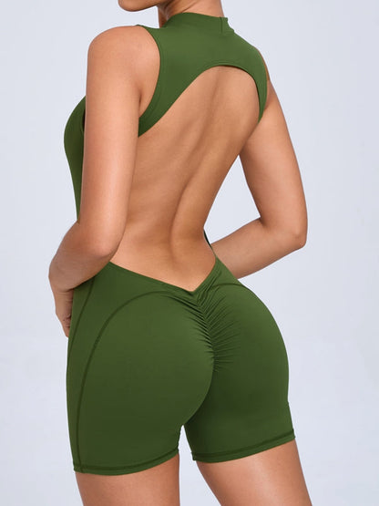 BUYCO Female Backless Ruched Back With Pads Romper