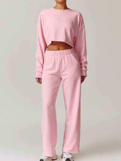 BUYCO Female Split Backless High-waisted Casual Loose Tracksuit