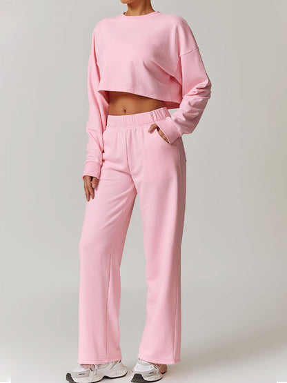 BUYCO Female Split Backless High-waisted Casual Loose Tracksuit