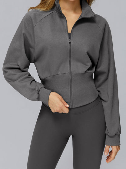 BUYCO Female Zipper Stand Up Collar Windproof Jacket