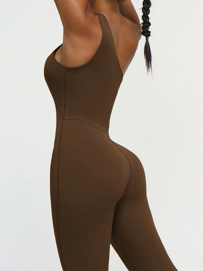 BUYCO Female Tailoring Elastic Tight Seamless Quick-dry Jumpsuit