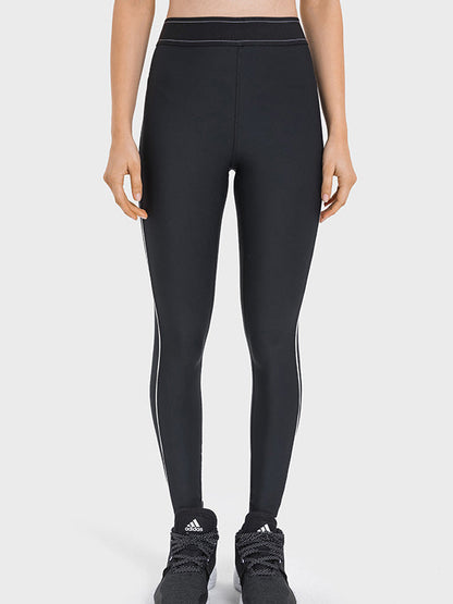BUYCO Female Contrast Color Push Up Design Elastic Tight Shockproof Tracksuit