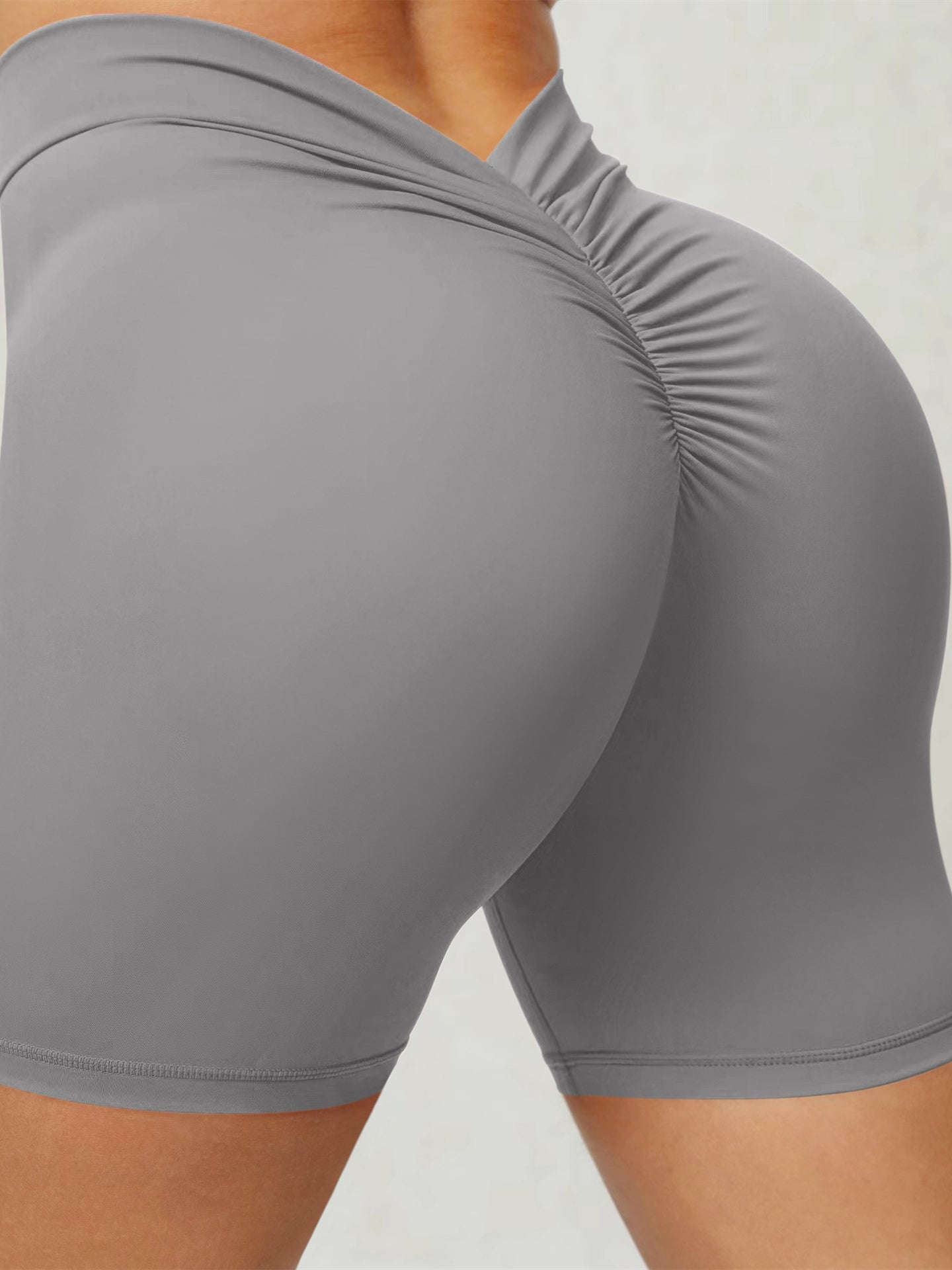 BUYCO Female Ruched Back Spandex Gym Fit Shorts