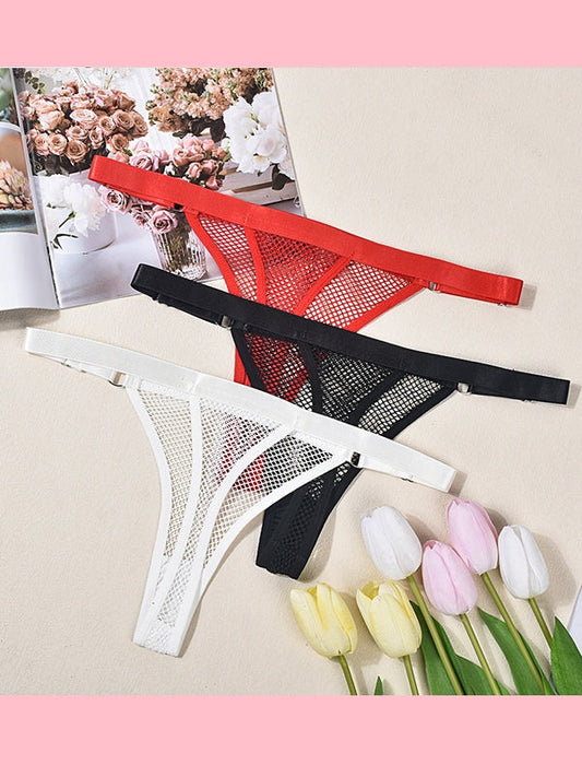 BUYCO Female Mesh Solid Color Panties