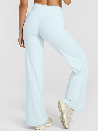 BUYCO Female Solid Color Casual Loose Flare High-rise Leggings