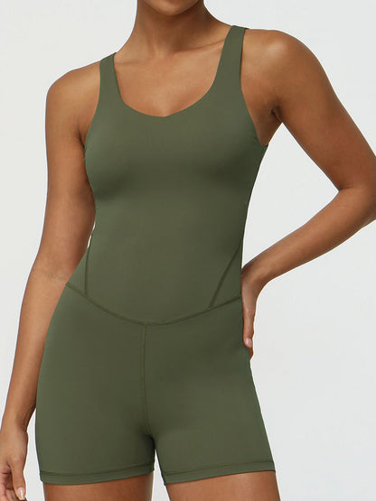 BUYCO Female V-neck High-Support Elastic Tight Romper