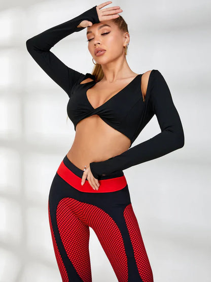 BUYCO Female Pop Style Contrast Color Leggings