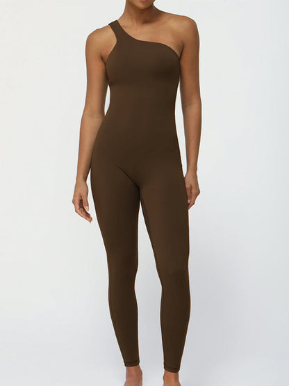 BUYCO Female Tailoring Elastic Tight Seamless Quick-dry Jumpsuit