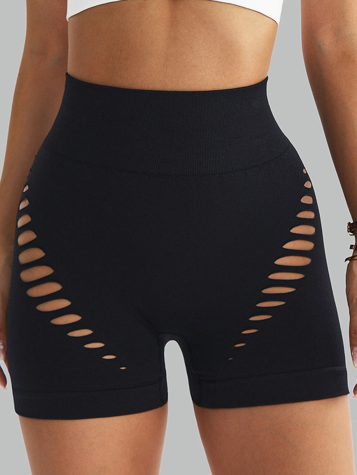 BUYCO Female Hollow Out Quick Dry Shorts