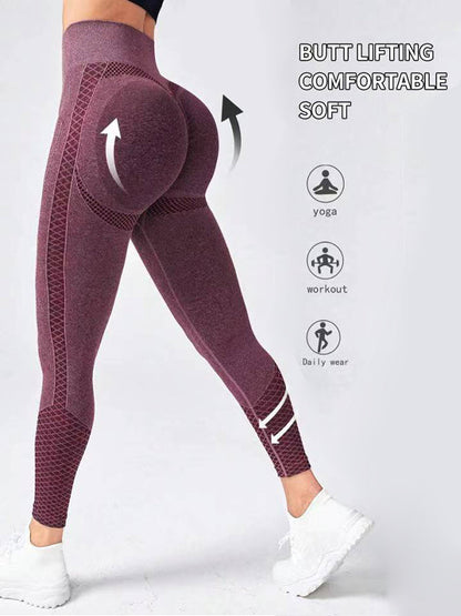 BUYCO Female Push-up Ruched Back Seamless Leggings