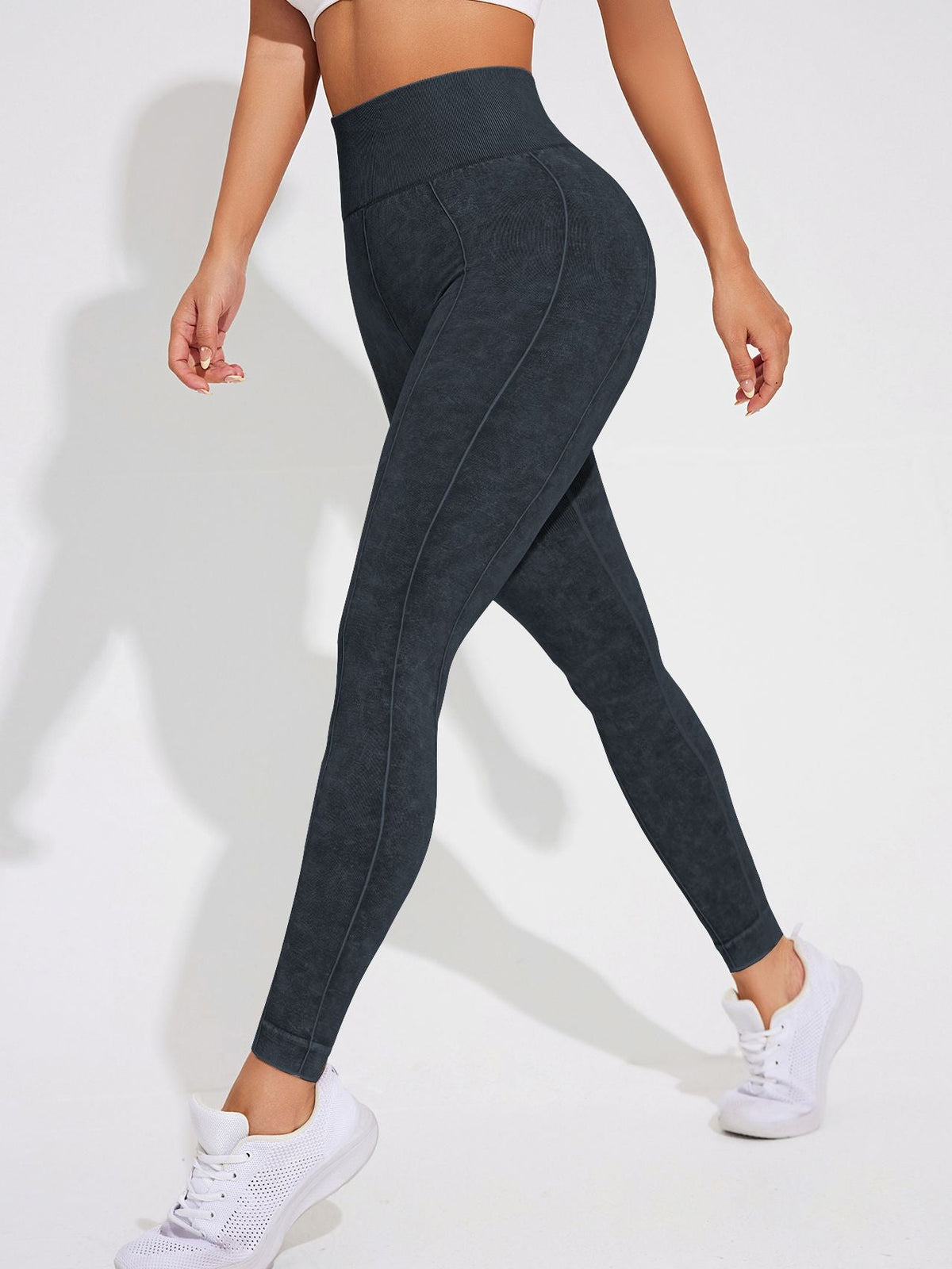 BUYCO Female Denim Elastic Tight Hip-lift Quick Dry Leggings