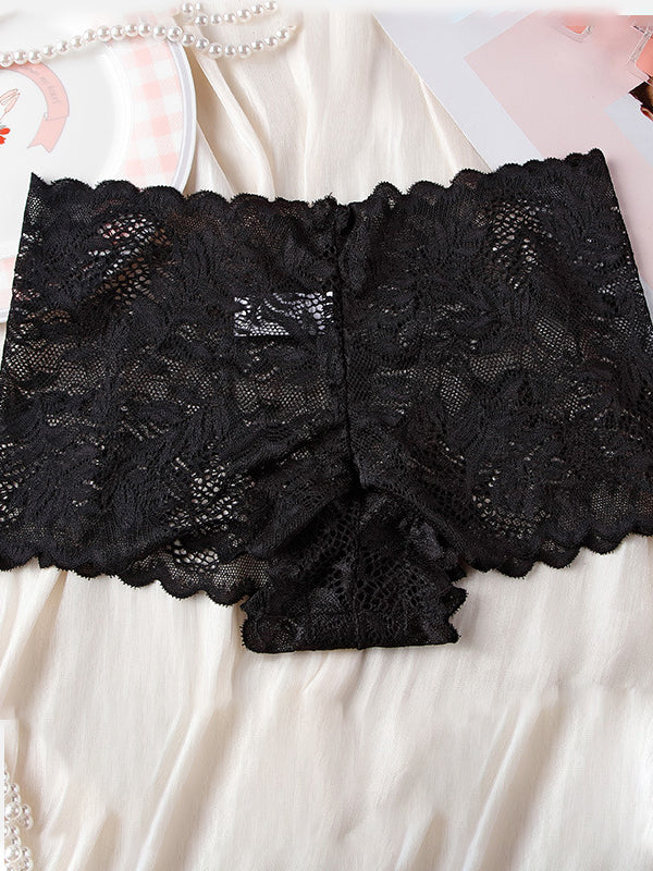 BUYCO Female Fitted Solid Color Lace Panties