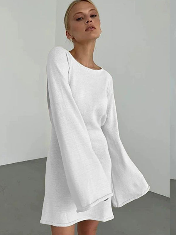 BUYCO Female Fitted Solid Color Backless Without Bikini Set Cover-up