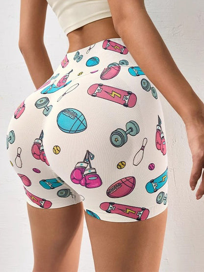 BUYCO Female Print Push Up Design Quick Dry Fit Shorts