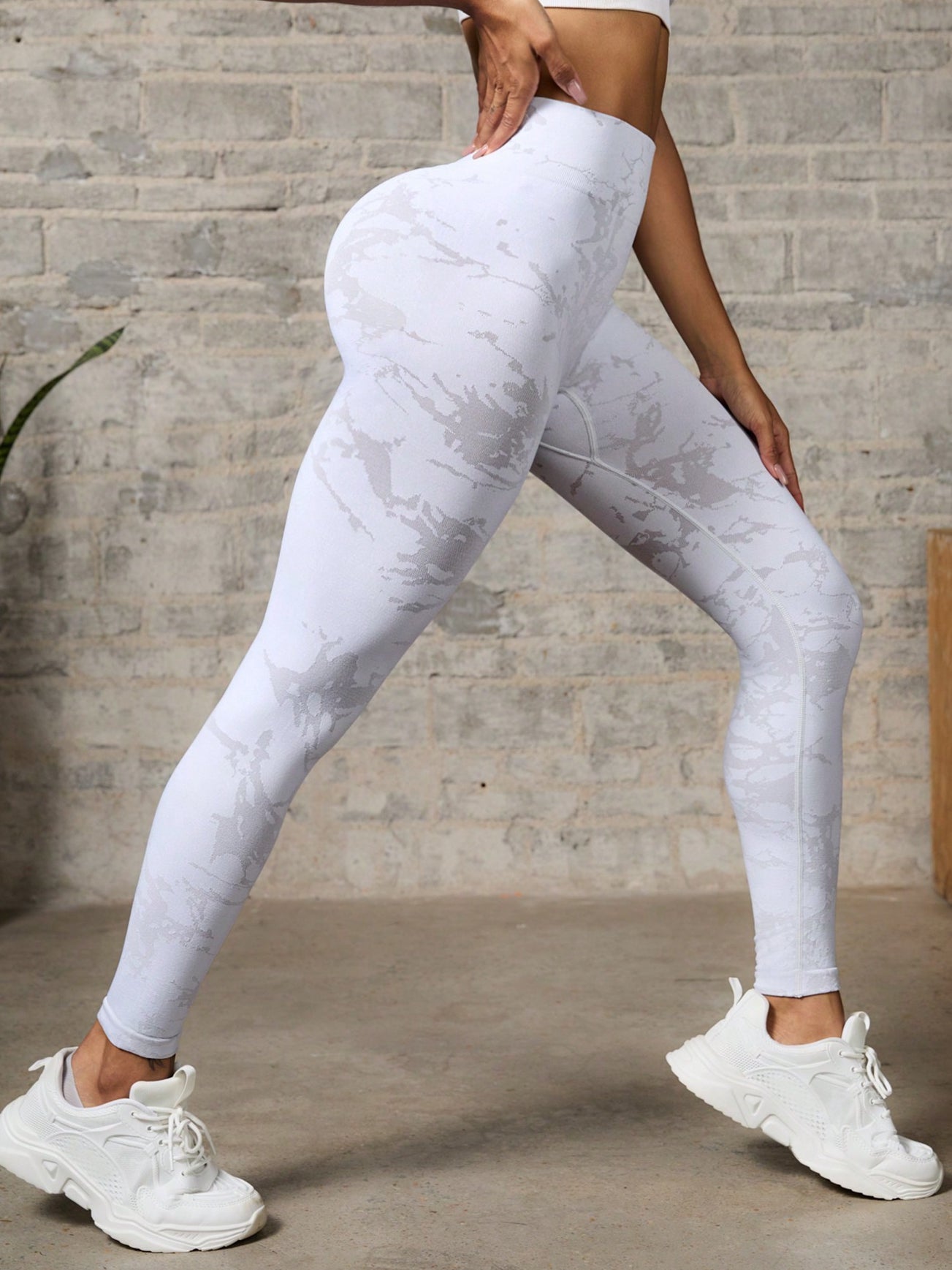 BUYCO Female Print Solid Color Quick Dry Leggings
