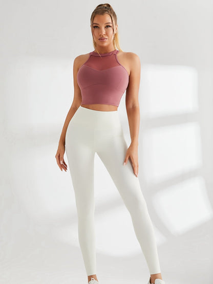 BUYCO Female High-waisted Hair-grinding Nude Sportswear