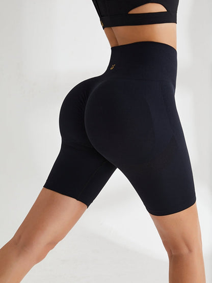 BUYCO Female Mesh Hollow Beauty Back Tight High Waist Short Tracksuit