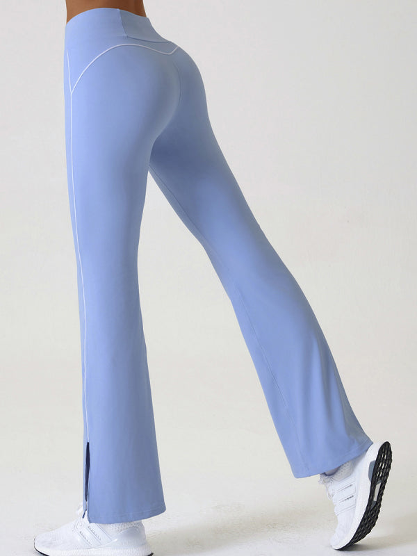 BUYCO Female Flare Hip-lift High-waisted Split Pants