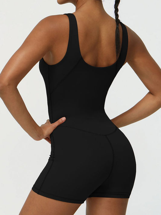 BUYCO Female V-neck High-Support Elastic Tight Romper