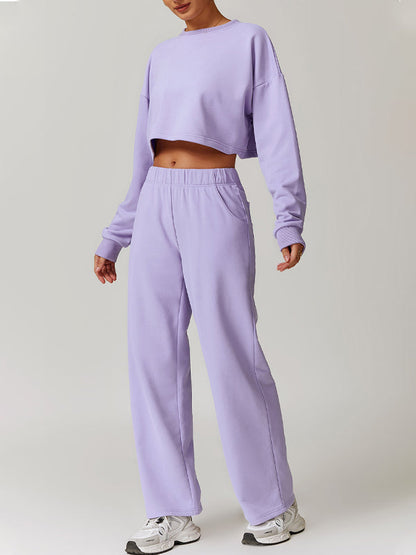 BUYCO Female Split Backless High-waisted Casual Loose Tracksuit