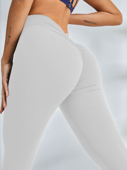 BUYCO Female Ruched Back Deep V Back Leggings