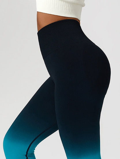 BUYCO Female Fantasy Apple Plump Ombre Ruched Back Seamless Leggings