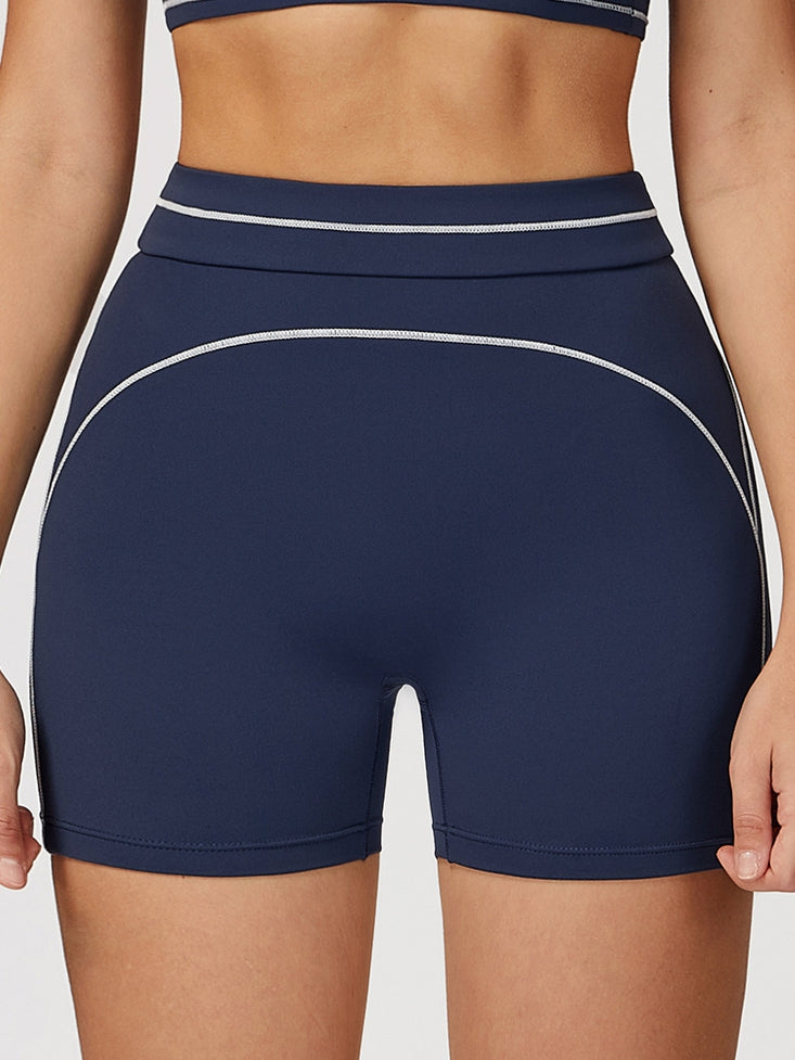 BUYCO Female Contrast Color Big Heart Shape Push-lift Shorts