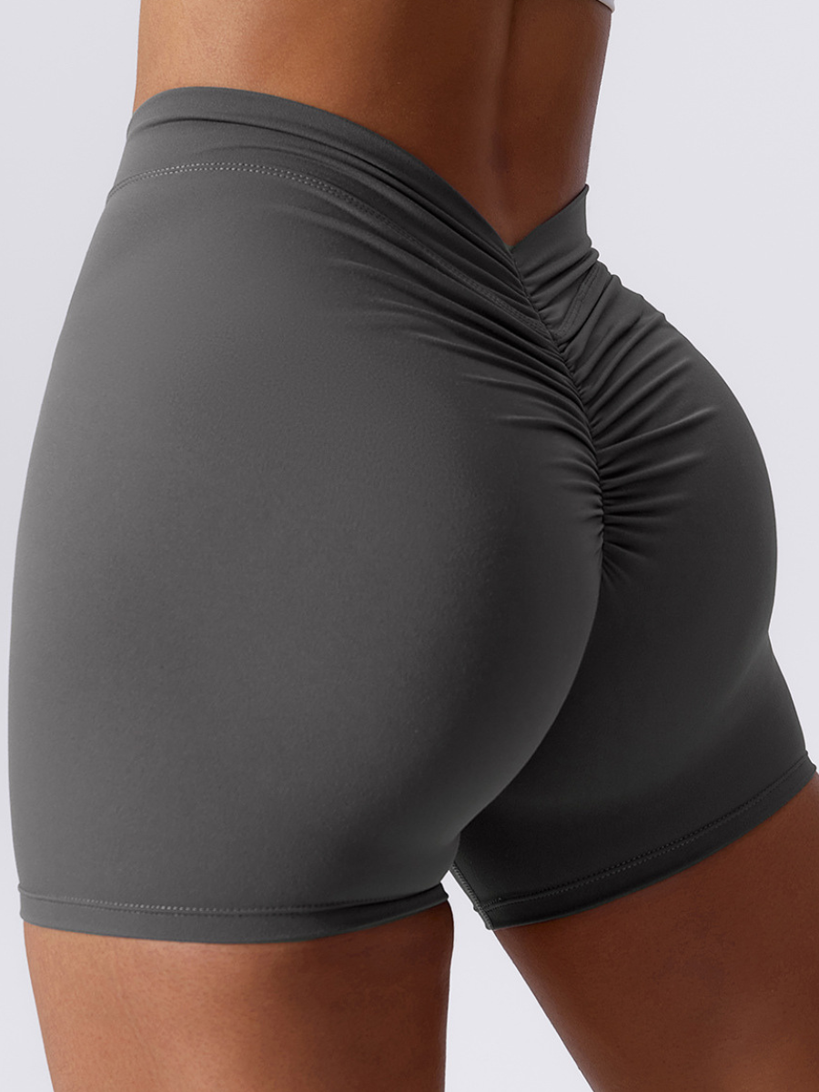 BUYCO Female Ruched Back Spandex Gym Fit Shorts