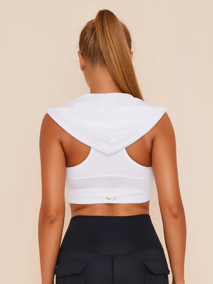 BUYCO Female Solid Color Hooded Vests