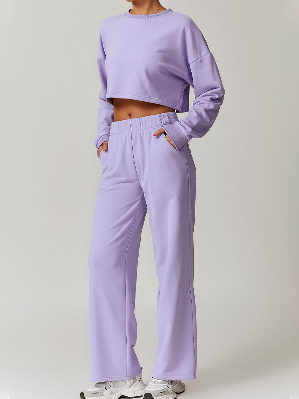 BUYCO Female Split Backless High-waisted Casual Loose Tracksuit