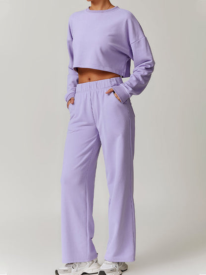 BUYCO Female Split Backless High-waisted Casual Loose Tracksuit