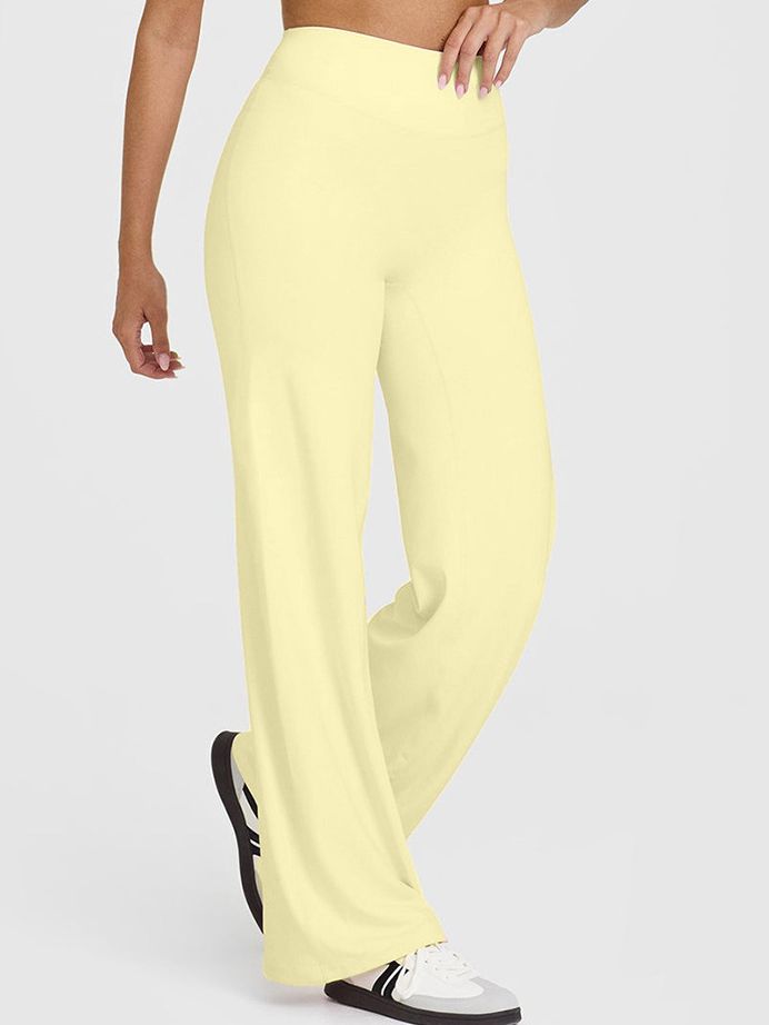 BUYCO Female Solid Color Casual Loose Flare High-rise Leggings