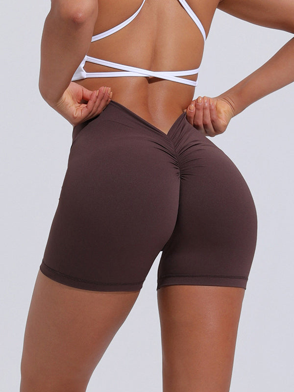 BUYCO Female Deep-V Ruched Back Leggings