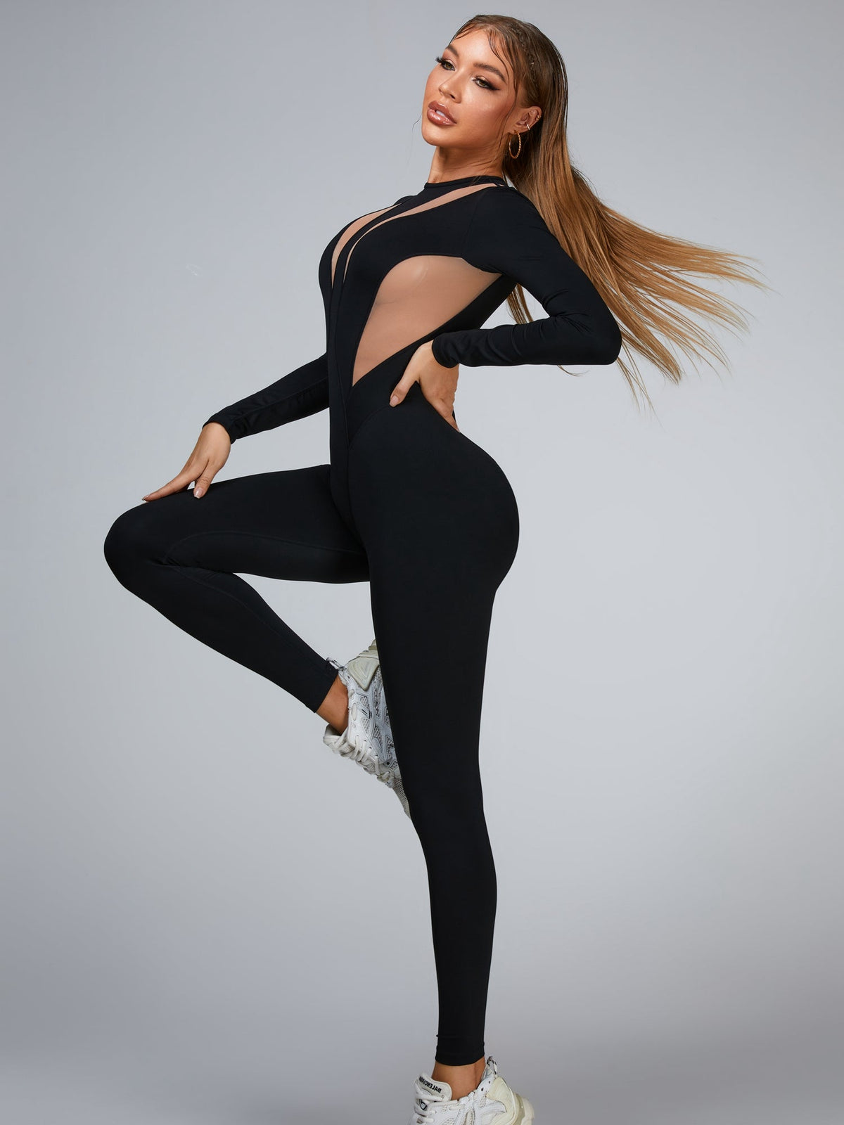 BUYCO Female Fashion “Flame” Mesh Jumpsuit