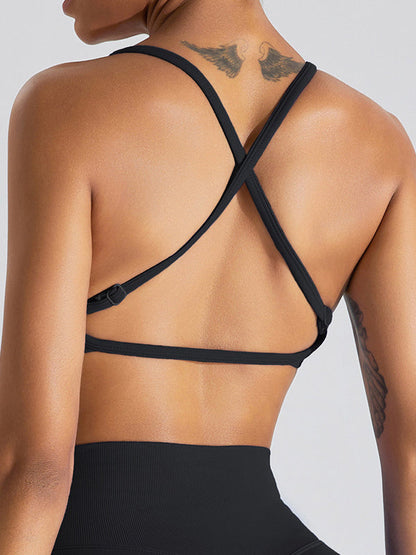 BUYCO Female Cross Beautify Back Adjustable Strap Sports Bras