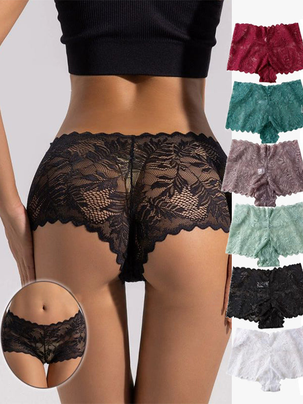 BUYCO Female Fitted Solid Color Lace Panties