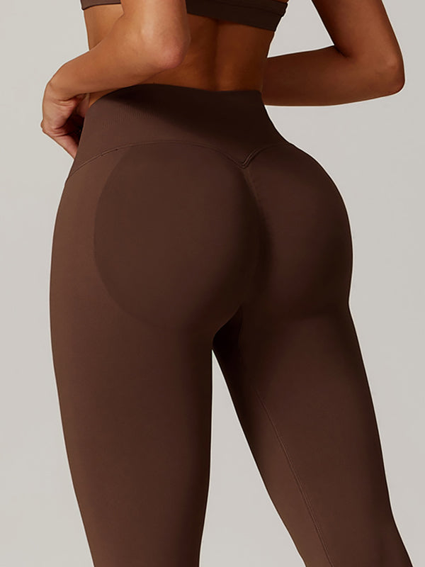 BUYCO Female Seamless Ruched Back High-waisted Fit Leggings