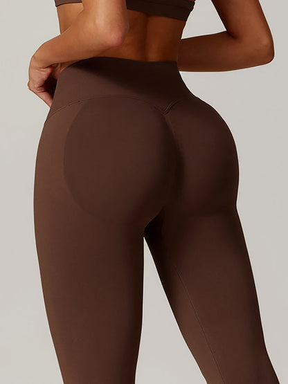 BUYCO Female Seamless Ruched Back High-waisted Fit Leggings