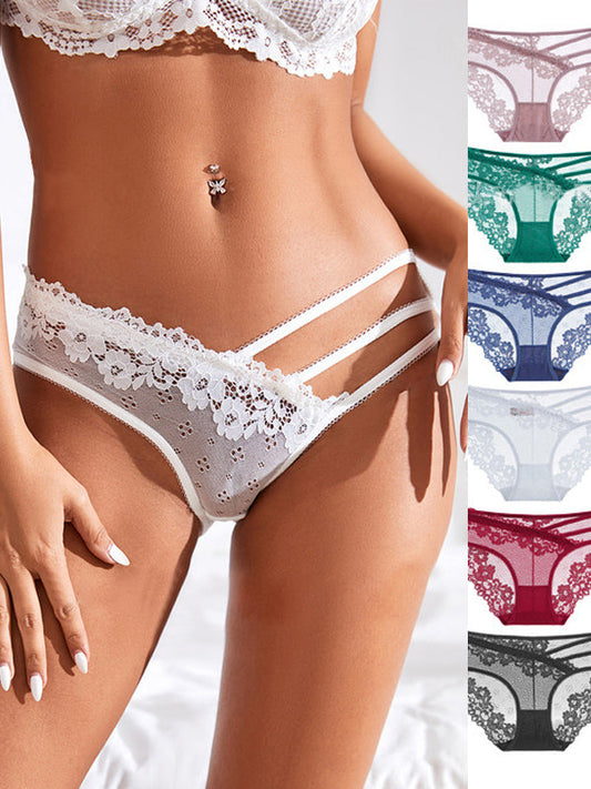 BUYCO Female Fitted Lace Irregular Hollow Out Panties