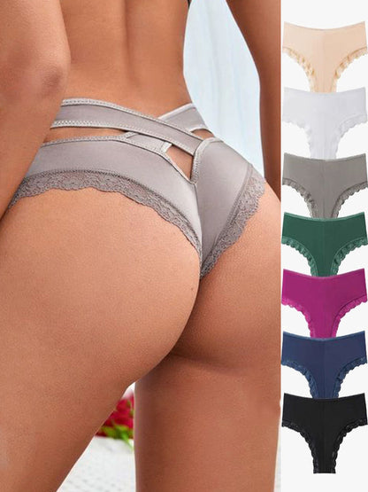BUYCO Female Hollow Out Silk T-back Panties