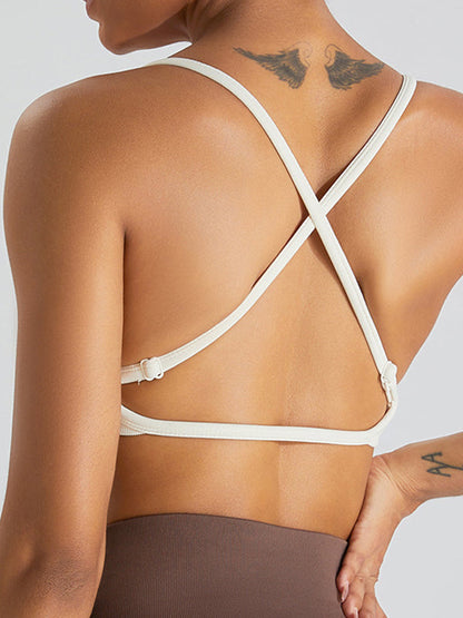 BUYCO Female Cross Beautify Back Adjustable Strap Sports Bras