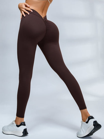 BUYCO Female Ruched Back Deep V Back Leggings