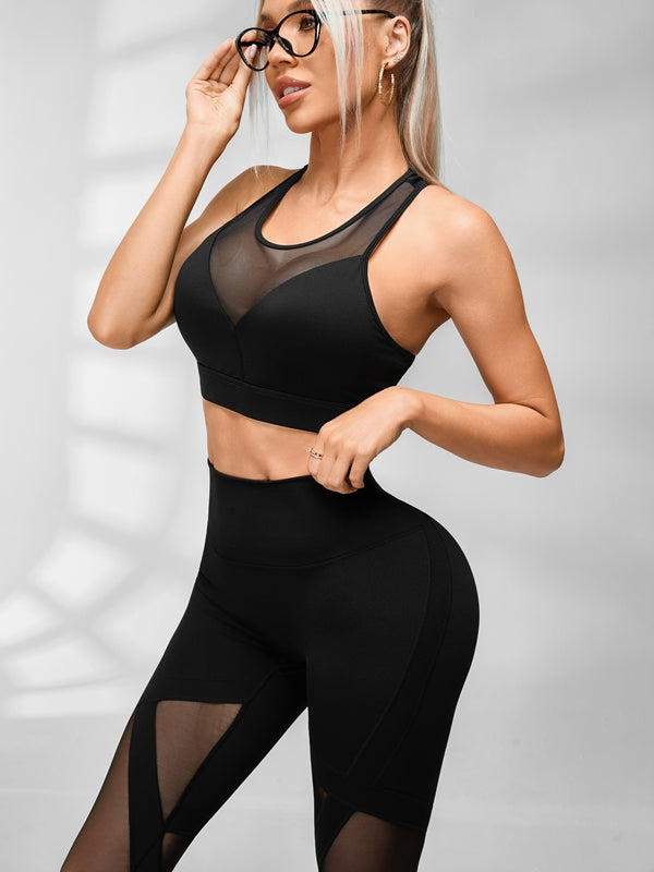 BUYCO Female Fitted Sheer Mesh Hip-lift Tracksuit