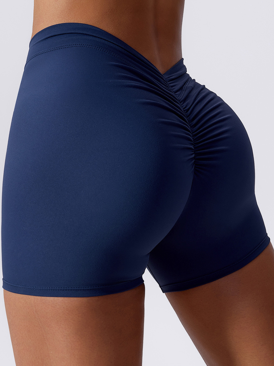 BUYCO Female Ruched Back Spandex Gym Fit Shorts