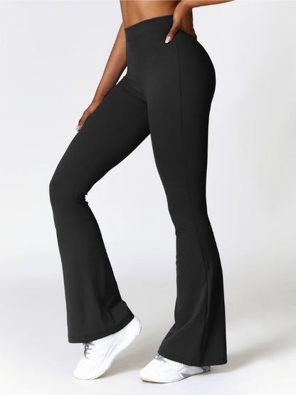 BUYCO Female Deep V Back Ruched Back Flare Pants
