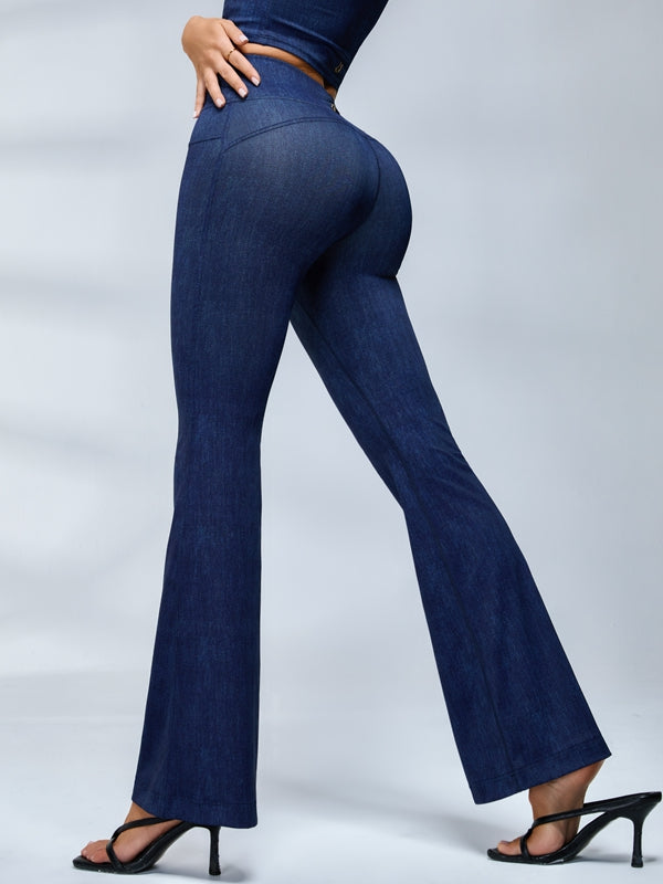 BUYCO Female Hollow Out Faux Denim Quick Dry Tank