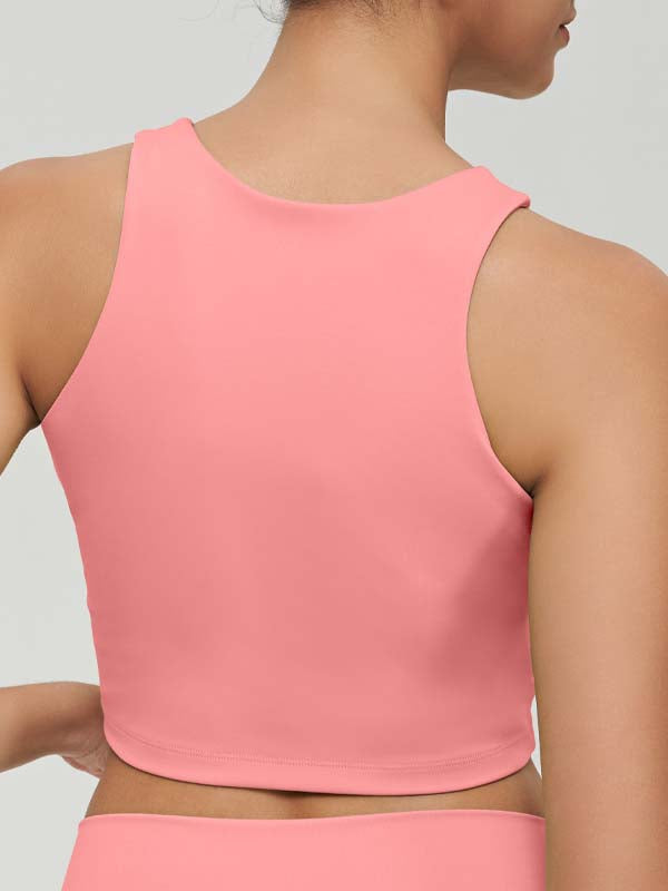 BUYCO Female Twist Hollow Out Solid Color Tank