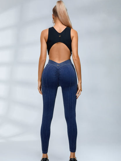 BUYCO Female V-neck with Chest Pads Elastic Tight Tanks