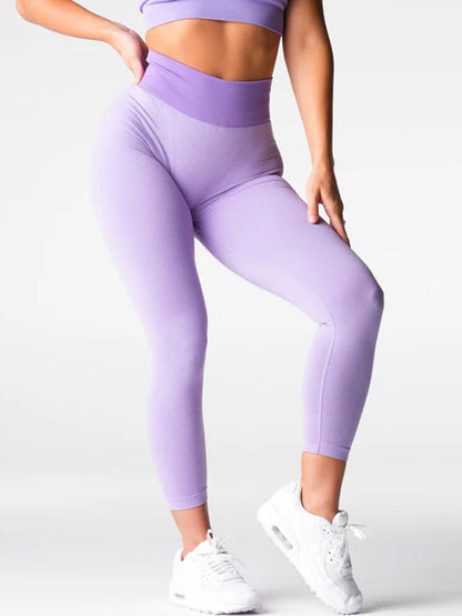 BUYCO Female Corset Contrast Color Elastic Tight Quick Dry Hip-lift Leggings